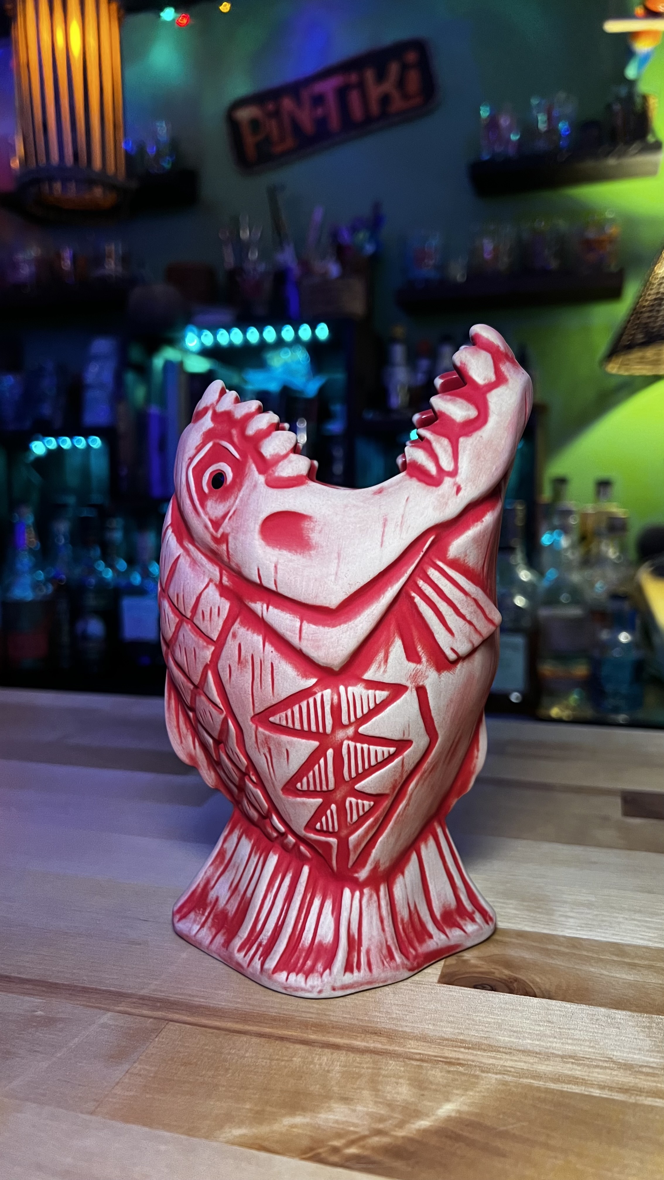 gimaguas ギマガス pickyouドレープネック レッド タンクトップ Tiki Mug: Trader Sam's Grog Grotto Piranha Mug - First… | mytiki.life