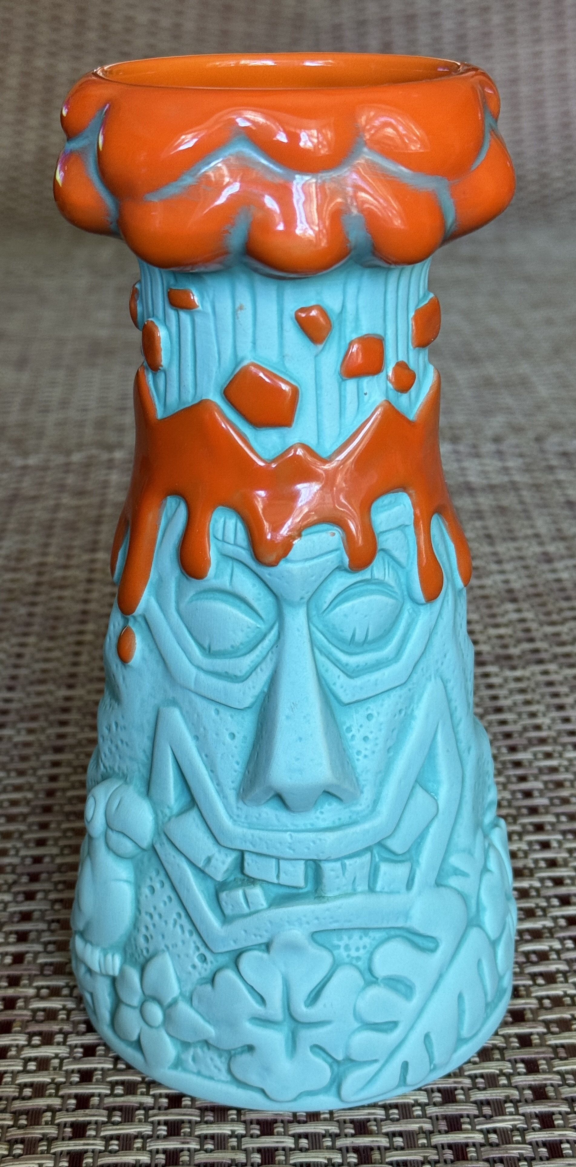 Tiki Mug: Laughing Lava Tiki Mug - First Edition - Teal… | mytiki.life