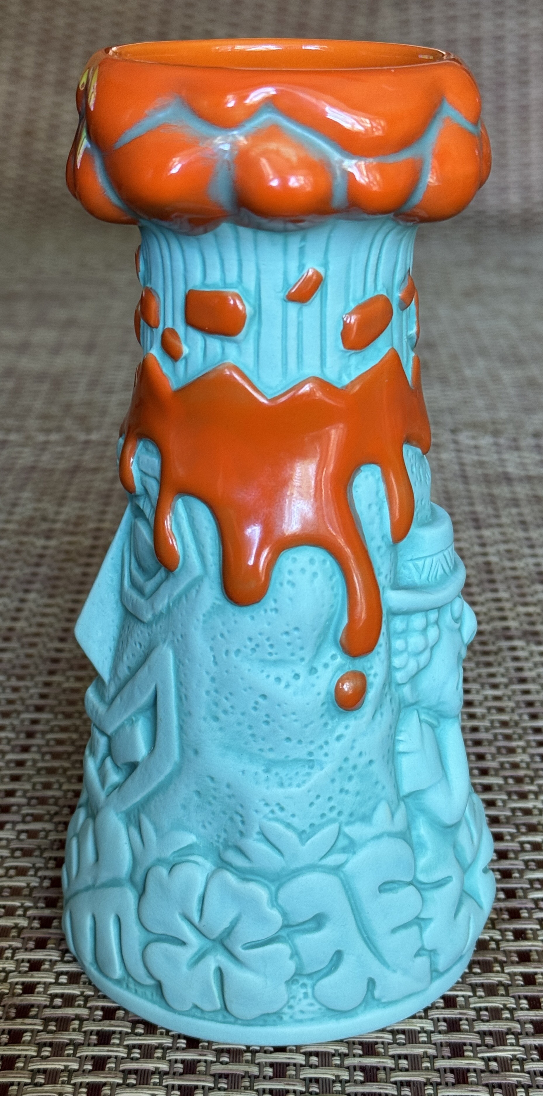 Tiki Mug: Laughing Lava Tiki Mug - First Edition - Teal… | mytiki.life