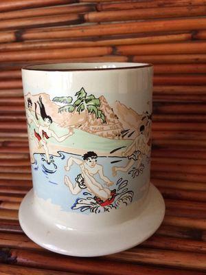 T*y様 1930年 海辺に座る水浴のTOKI 額装付き Honi Honi Mug - Trader Vic's - 1st Edition - The Search For Tiki