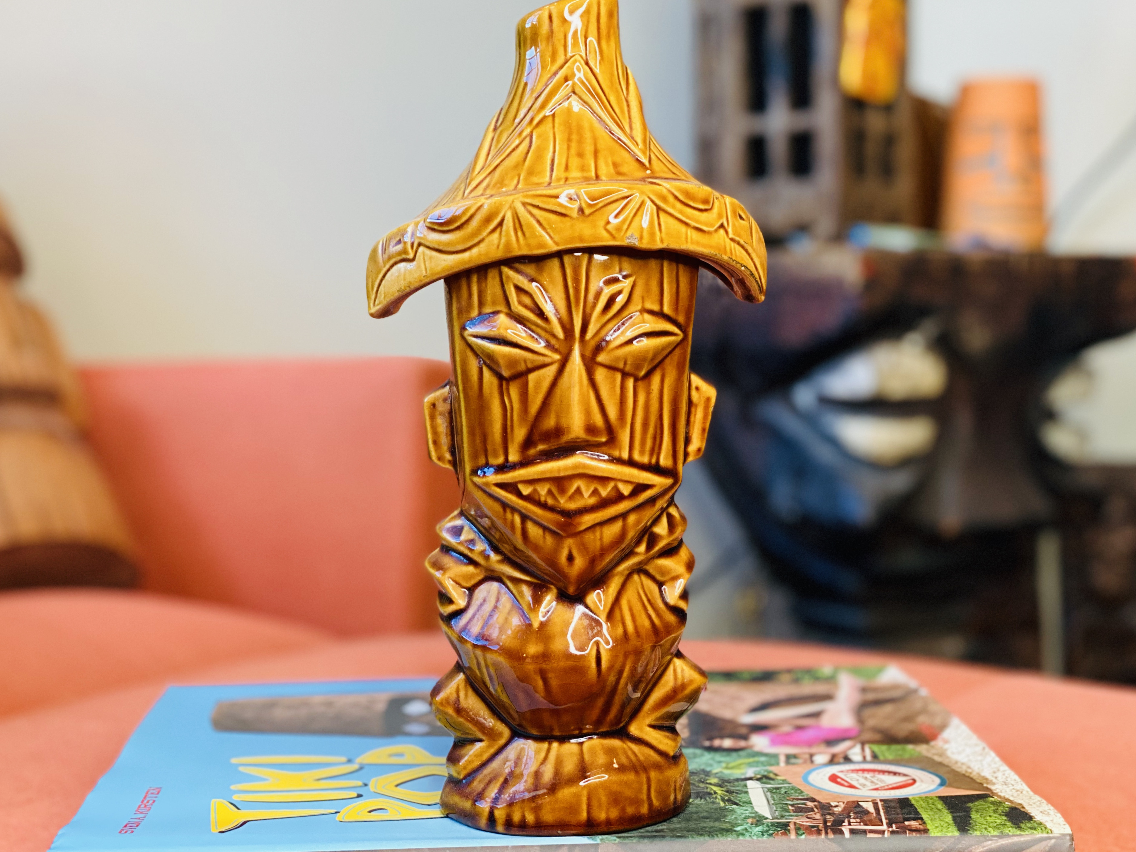 Tiki Farm ティキ デカンター POWER OF PELE Tiki Mug: Disneyland Pele Tiki Mug Brown | mytiki.life