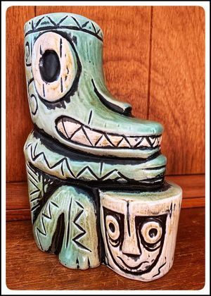 Tiki Mug: Tiki tOny Enchanted Tiki Room Drummer Blue -… | mytiki.life